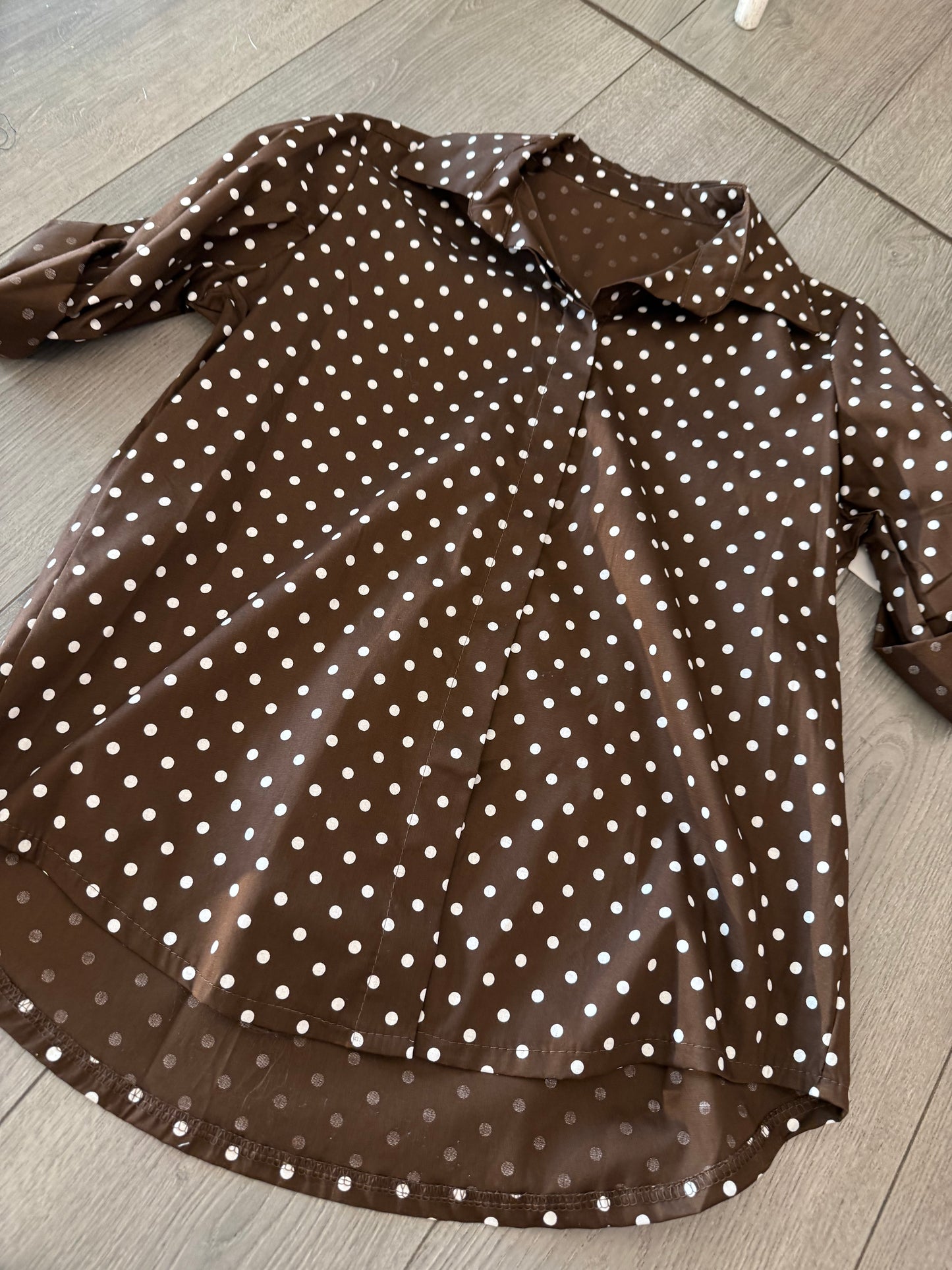 Camicia pois marrone