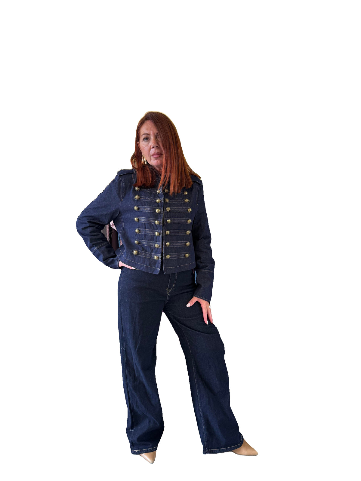 Jeans palazzo vita alta