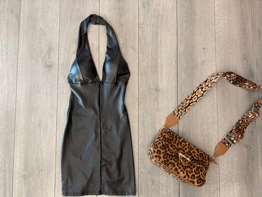 Vestito in pelle nero