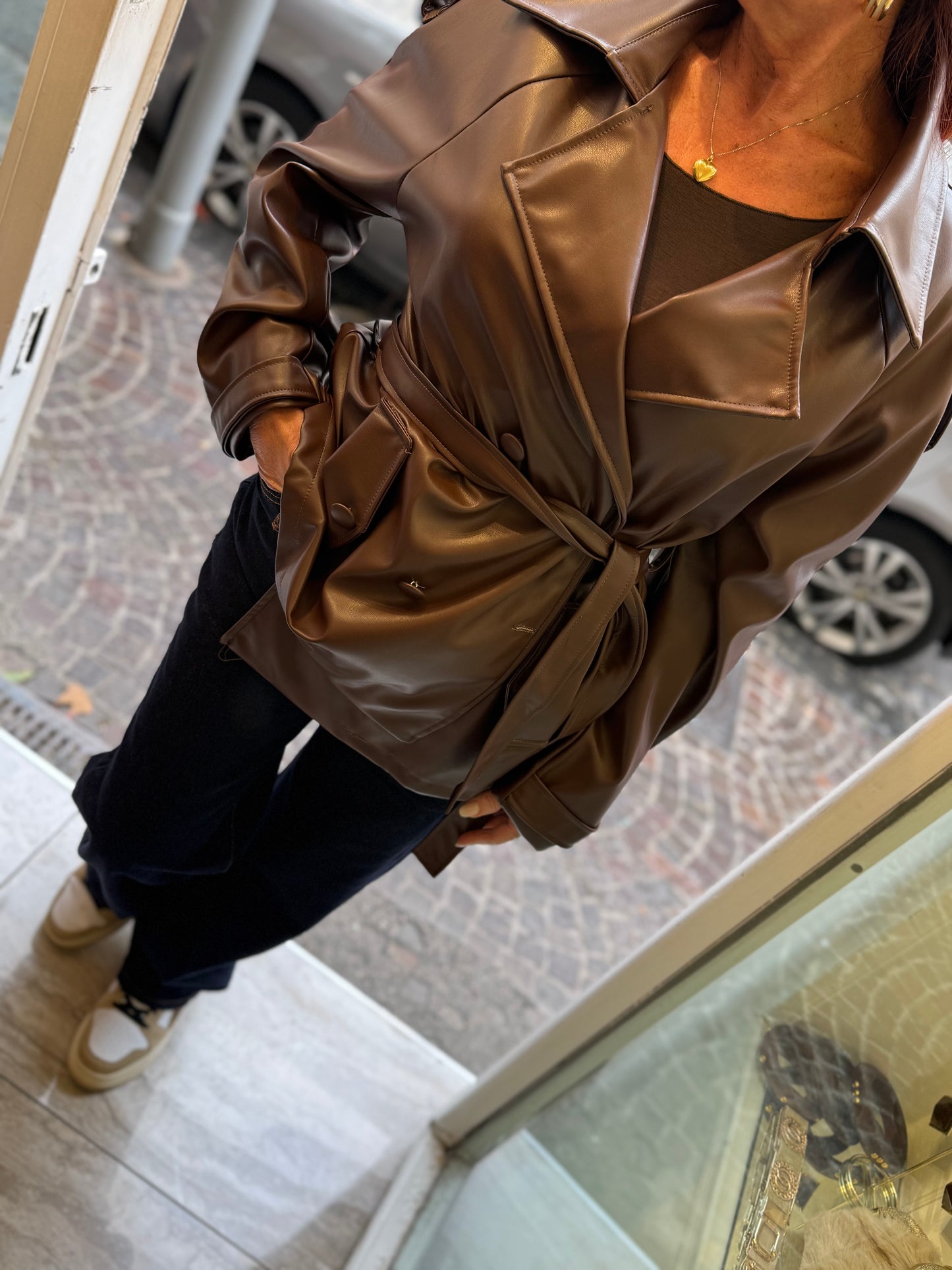 Jeans laccio laterale