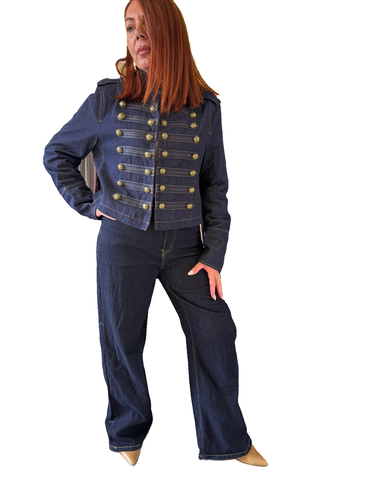 Jeans palazzo vita alta