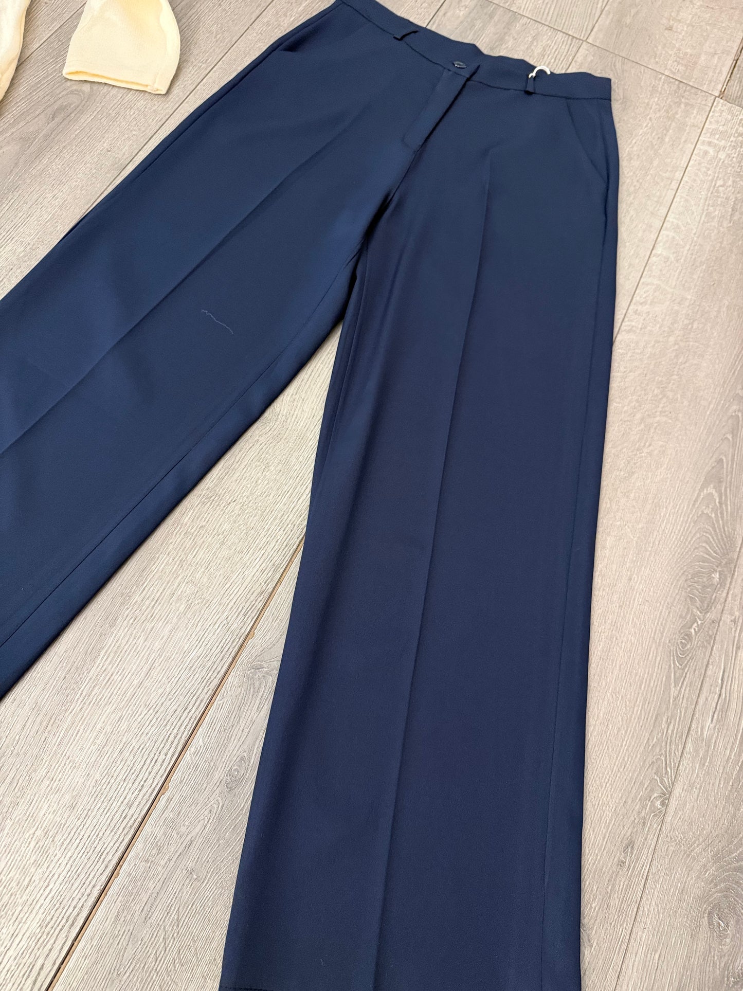 Pantalone blu palazzo
