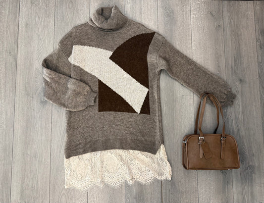 Vestito Pull con pizzo