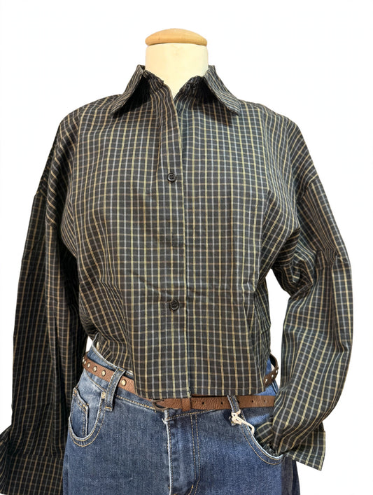 Camicia quadri corta