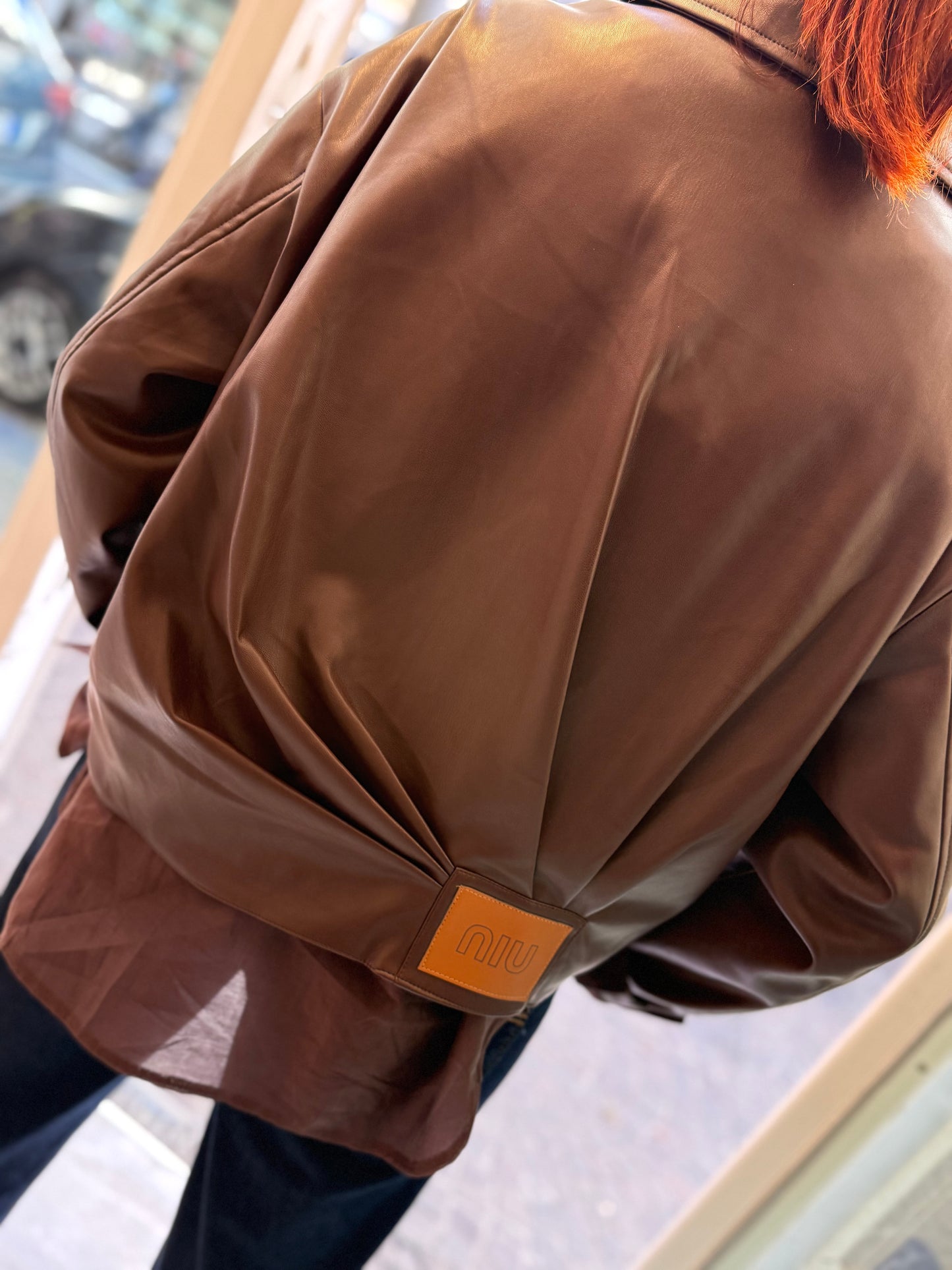 Giacca niu in pelle